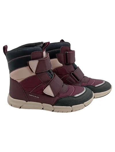 Geox Amphibiox Kinder Schneestiefel Lila Synthetik Klettverschluss Gr. 37