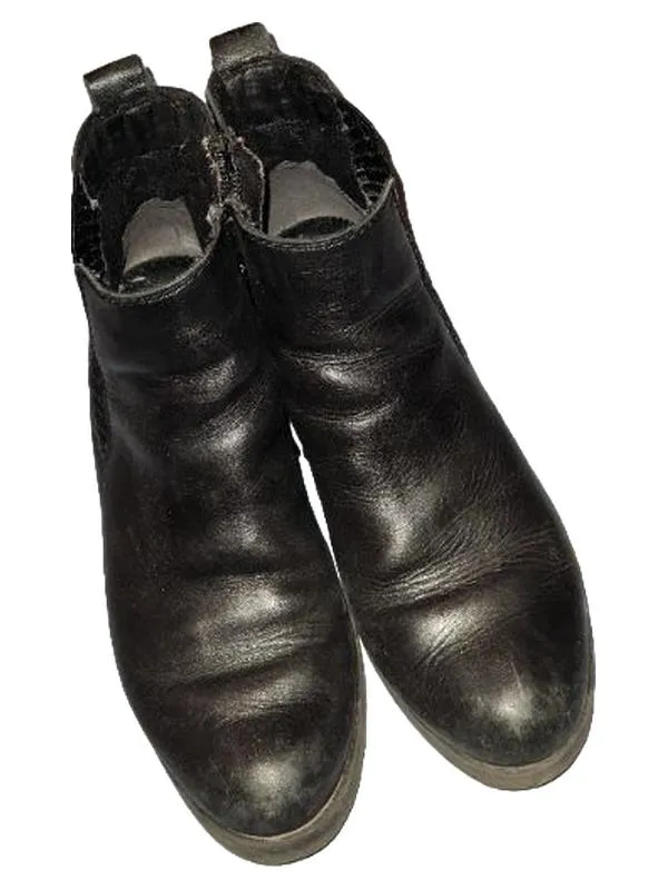 Marco Tozzi Damen Chelsea Boots Stiefeletten Leder Schwarz Gr. 37 4