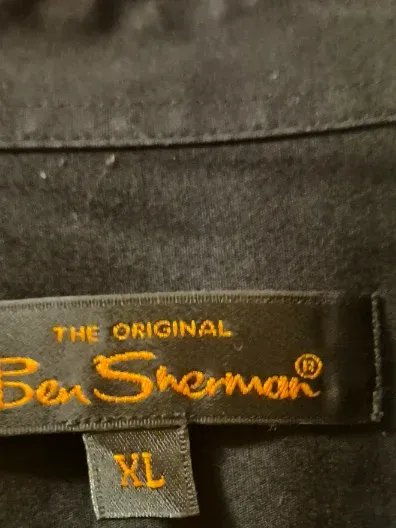 Ben Sherman Herren Business Hemd Langarm Schwarz Signature Gr. XL 4