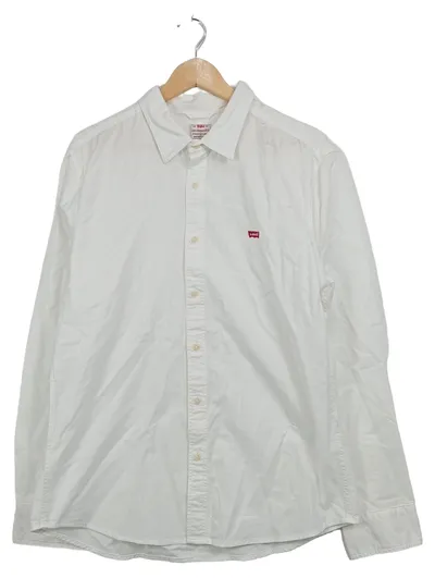 Levi's Battery Shirt Hemd Herren Gr. L Weiß Slim Fit Baumwolle