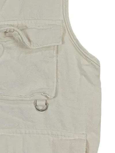 Zara Kinder Funktionsweste Utility Ärmellos Beige Gr. 140 Baumwolle