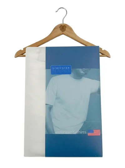 Schiesser American T-Shirt Herren XL Weiß Rundhals 100% Baumwolle