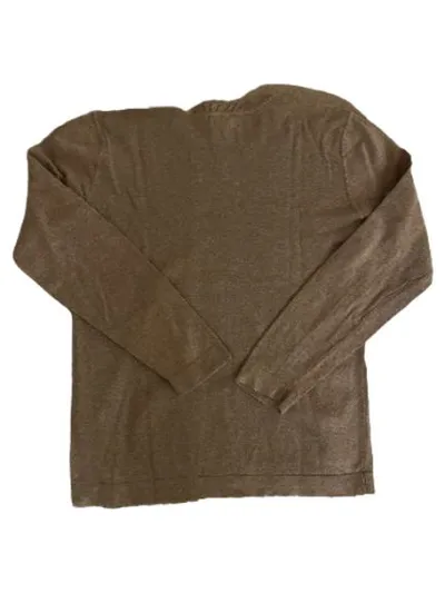 Banana Republic Pullover Herren V-Ausschnitt Beige Gr. M Baumwolle Meliert