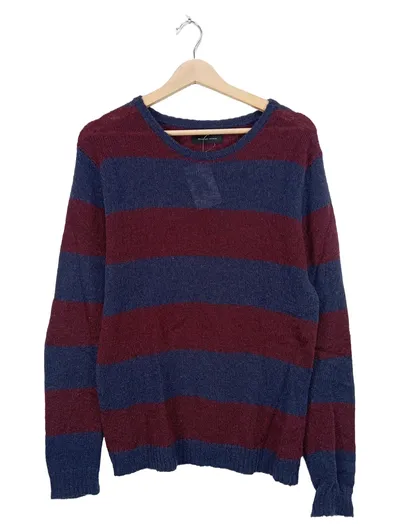Selected Homme Herren Pullover Gestreift Wolle Rippstrick Mehrfarbig M