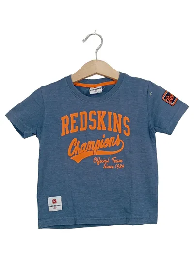 Redskins Kinder T-Shirt Champions Gr. 104 Blau Orange Sportlich