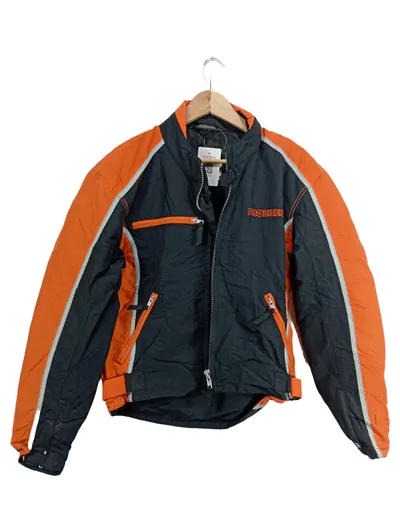 Probiker Motorradjacke Herren Gr. 38/M Grau Orange Textil Bikerjacke