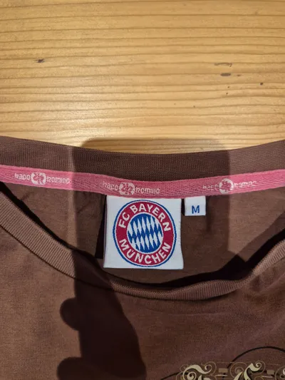 FC Bayern München Fanshirt Herren Gr. M Braun Vintage Baumwolle