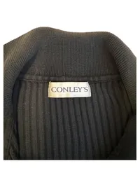 CONLEY'S Damen Poloshirt Strick Rippstrick Gr. L Grün Kurzarm 4
