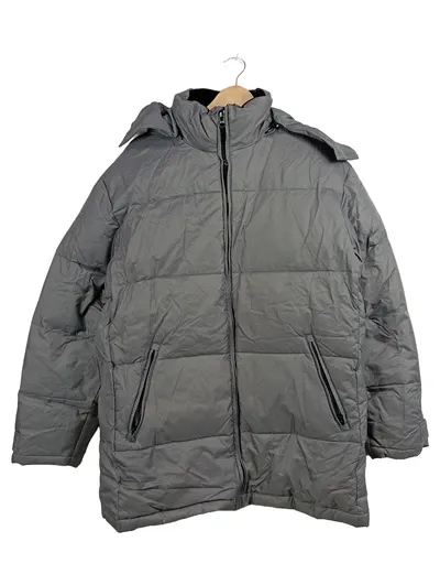 World of Basics Herren Steppjacke Winterjacke Grau Kapuze Gr. XL