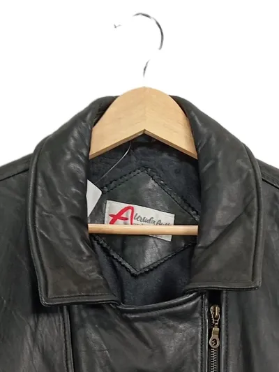 AUST Fashion Damen Lederjacke Gr. 42/XL Schwarz Vintage