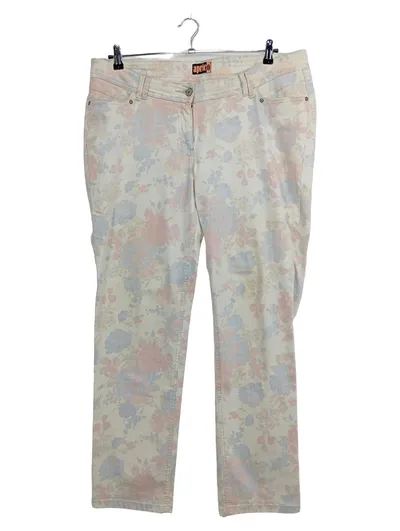 apricot Damen Jeans Regular Fit Blumenmuster Knopf Verschluss W38/48/4XL