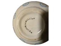 Bloomingville Vase Keramik Beige Blumenmuster 12cm Hoch 8cm Breit Modern 2