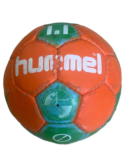 Hummel Basketball Orange Grün Sport Ball Training Freizeit Gebrauchsspuren