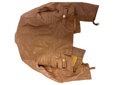Massimo Dutti Lederjacke Damen Braun Gr. 36/S Modern Freizeit Leder