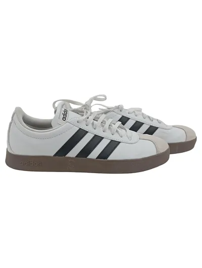 Adidas VL Court Herren Sneaker Low Weiß Schwarz Gr. 40 Leder
