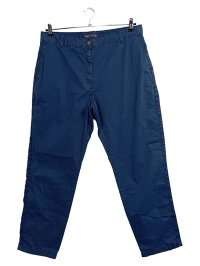M&S Collection Damen Stoffhose Chino Blau Gr. 44 W35 Casual