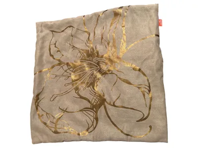 Esprit Dekokissen 40x40 cm Beige Blumenmuster Polyester Glitzer Freizeit