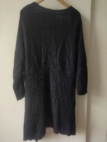 Colline Damen Strickjacke Gr. 46/3XL Schwarz Casual Langarm
