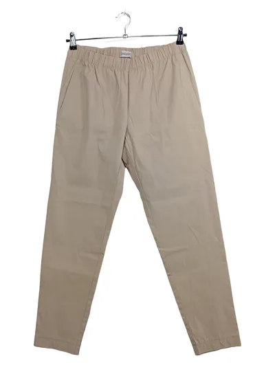 Chalou Damen Stoffhose Viskose Raffungen Beige Gr. 44 XXL L30