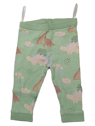 ALANA Baby Leggings Gr. 74 Grün Dinosaurier Dino Rippstrick Baumwolle