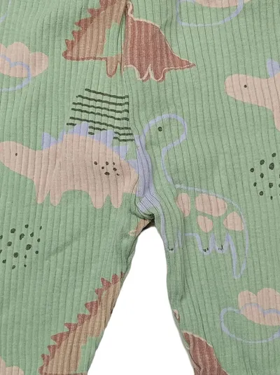 ALANA Baby Leggings Gr. 74 Grün Dinosaurier Dino Rippstrick Baumwolle