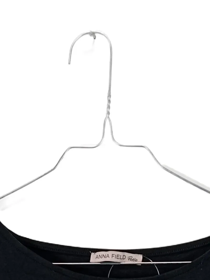 Anna Field Petite Damen T-Shirt Schwarz Gr. M Basic Kurzarm Rundhals 5