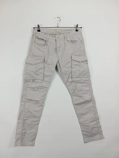 ANGEL & SONS Cargohose Herren 31M Beige Casual Freizeithose