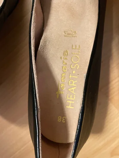 Tamaris Pumps Damen Schuhe Leder Schwarz Gr. 38 Klassisch Elegant Business