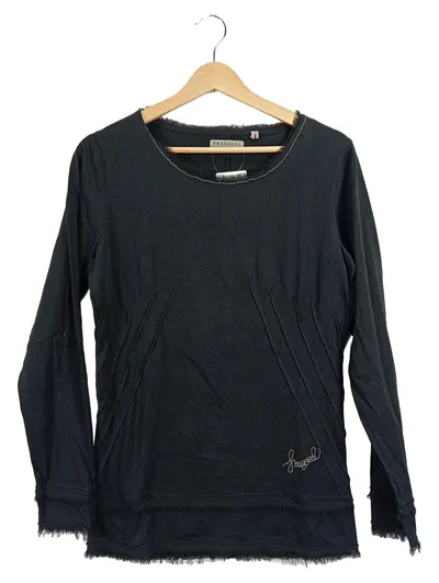 Freesoul Damen Pullover Langarm Gr. 40/L Schwarz Casual