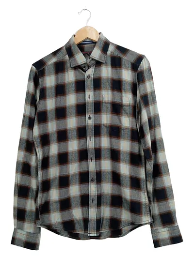 Autark Herren Freizeithemd Karo Mehrfarbig Gr. 46/S Langarm Casual