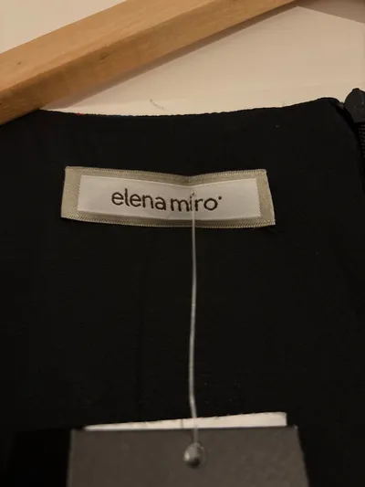 Elena Mirò Tunikakleid Blumenmuster Damen Schwarz Gr. 52 Midikleid