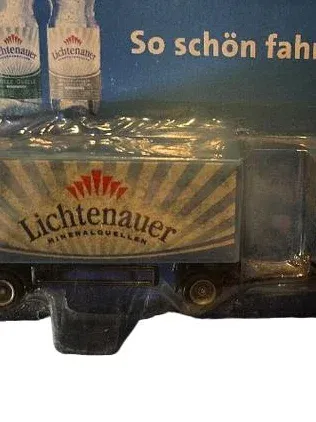 Lichtenauer LKW mit Anhänger Modellfahrzeug Blau 21 cm