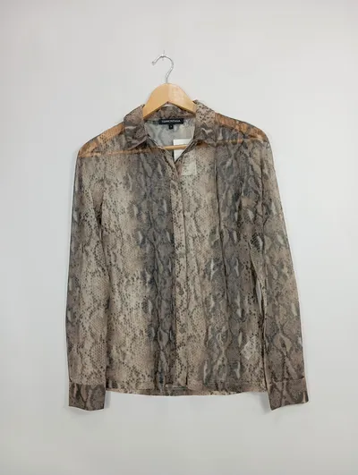 Tramontana Damen Hemdbluse Schlangenmuster Braun Gr. S