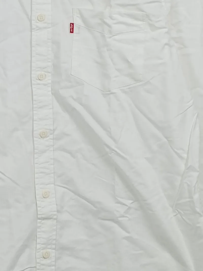 Levi's Herren Freizeithemd Langarm Weiß Gr. L Baumwolle Klassisch 3