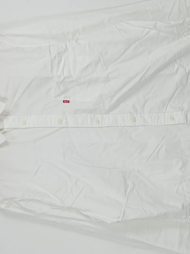Levi's Herren Freizeithemd Langarm Weiß Gr. L Baumwolle Klassisch 4