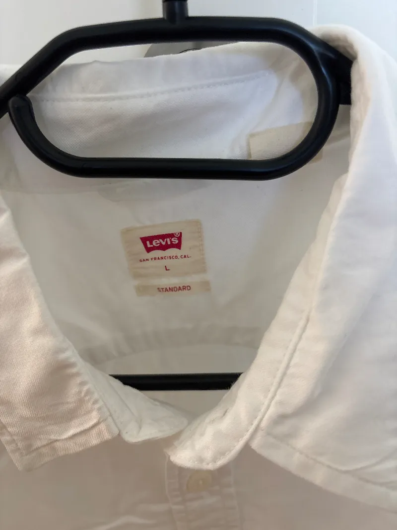 Levi's Herren Freizeithemd Langarm Weiß Gr. L Baumwolle Klassisch 5