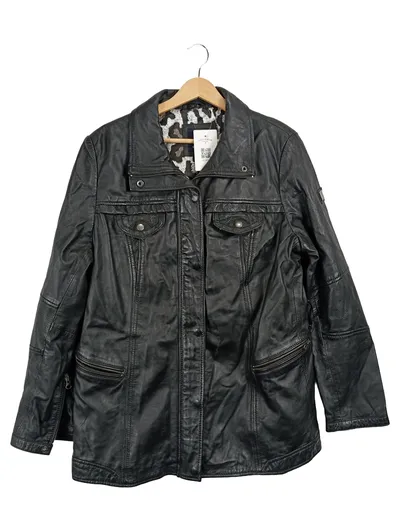 Otto Kern Lederjacke Herren Gr. 48 Schwarz Casual Modern Leder