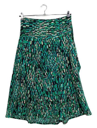 WOW TO GO! Damen A-Linienrock Gr. 40;L Mehrfarbig Grafisch Midi Polyester