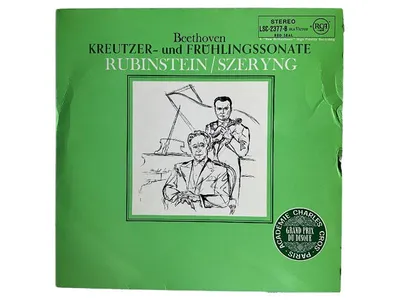 Beethoven Kreutzer- & Frühlingssonate Rubinstein Szeryng Vinyl LP RCA