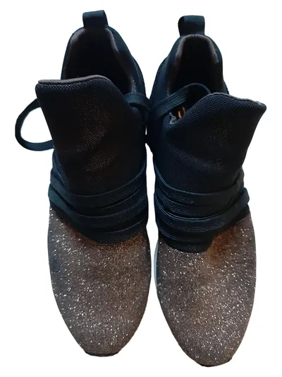 LA STRADA Damen Sneaker low Gr. 40 Braun Modisch Glitzer Freizeitschuh
