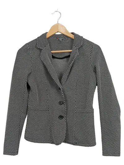 Street One Damen Blazer Gr. 36/S Grau Geometrisch Business Jacke