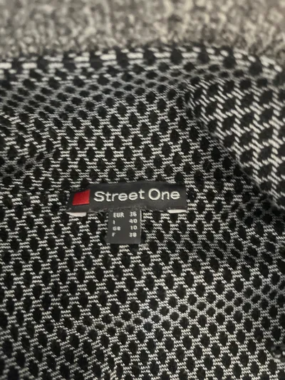Street One Damen Blazer Gr. 36/S Grau Geometrisch Business Jacke