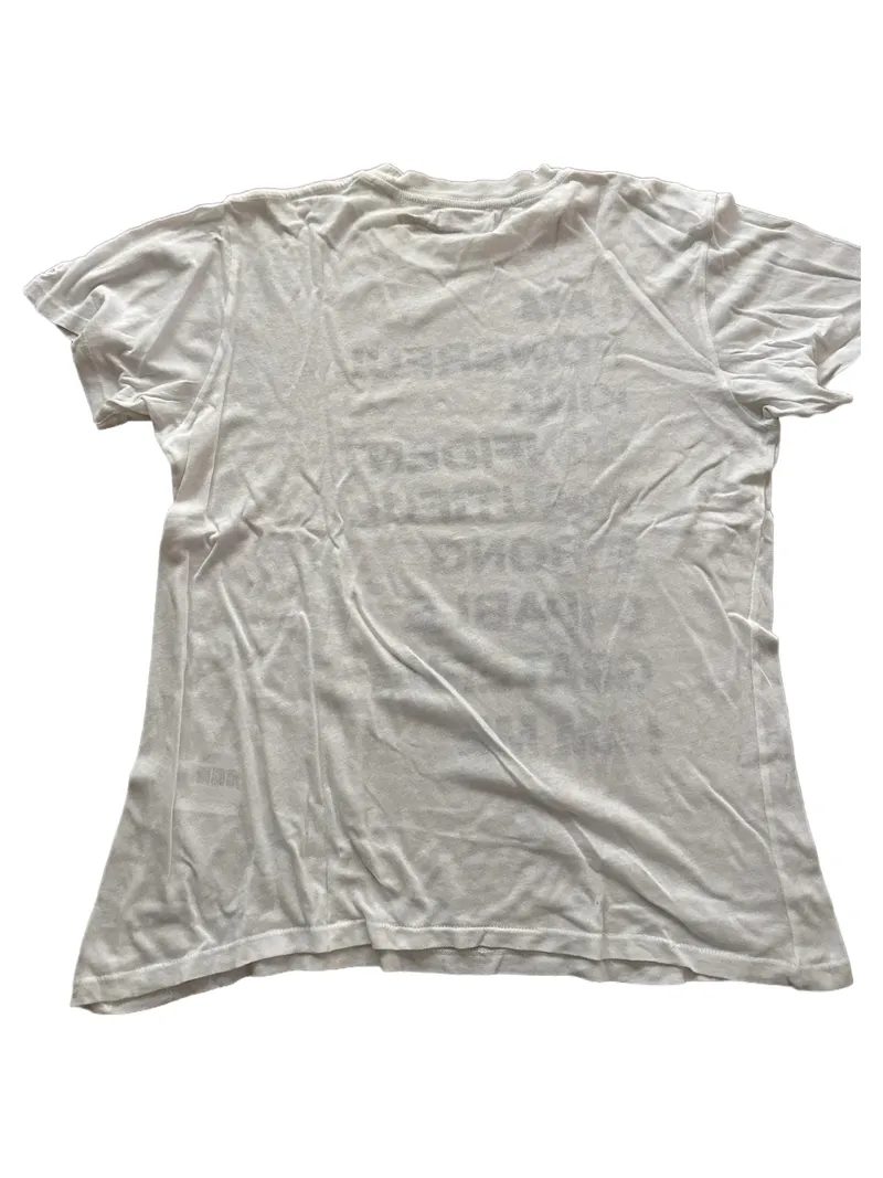 Anine Bing Damen T-Shirt I AM ME Print Weiß Gr. S Baumwolle 4