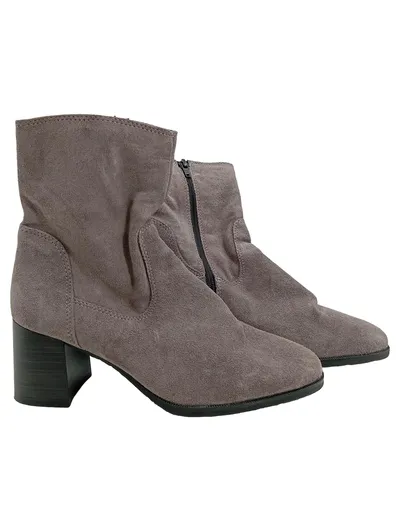 Tamaris Damen Stiefelette Gr. 39 Grau Casual Reißverschluss