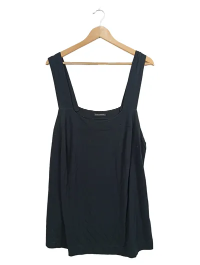 Elena Grunert Damen Top Schwarz Gr. 46/3XL Casual Ärmellos