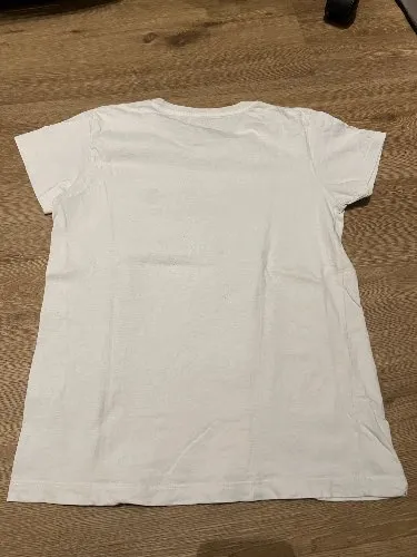 ANTARGO Damen T-Shirt Weiß XS Bla Bla Stickerei Baumwolle Casual