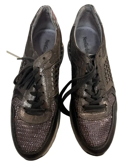 NEROGIARDINI Damen Sneaker low Gr. 39 Grau Modisch Pailletten