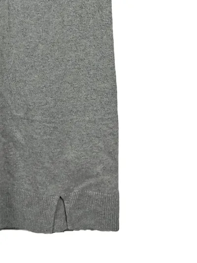 Massimo Dutti Damen Strickkleid Gr. 34/XS Grau V-Ausschnitt Casual