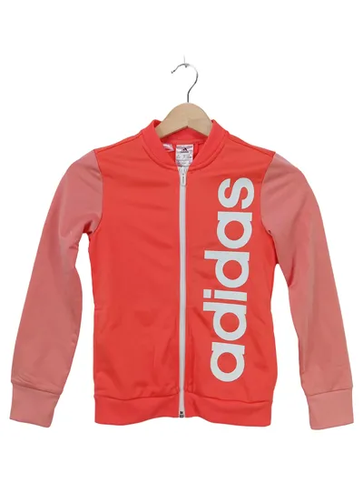Adidas Trainingsjacke Mädchen Gr. 140 Rosa Coral Sportjacke Zip