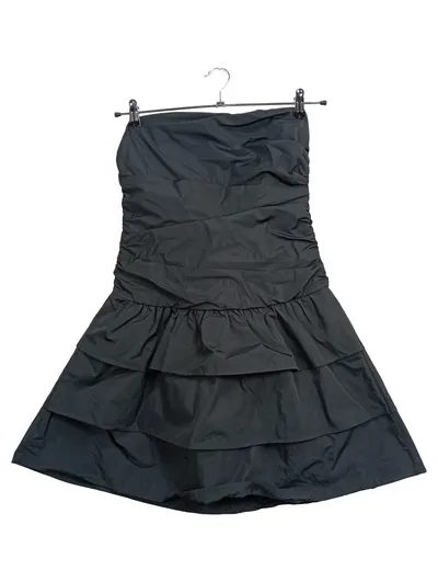 Esprit Damen Festliches Kleid Gr. 36;S Schwarz trägerlos Rüschen Elegant